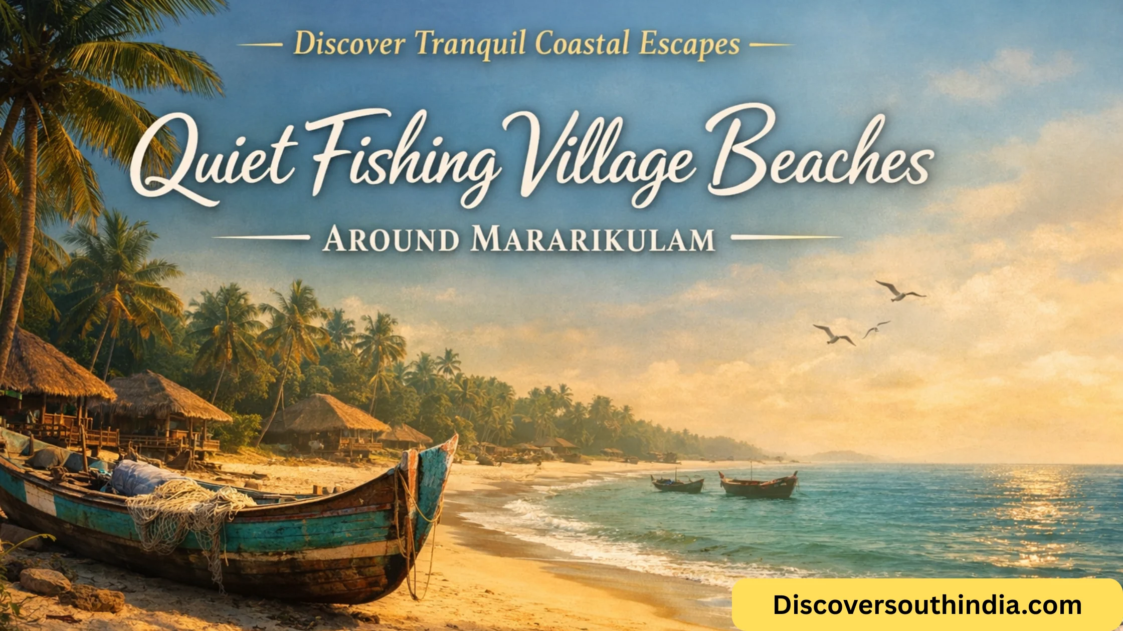 quiet fishing village beaches around Mararikulam