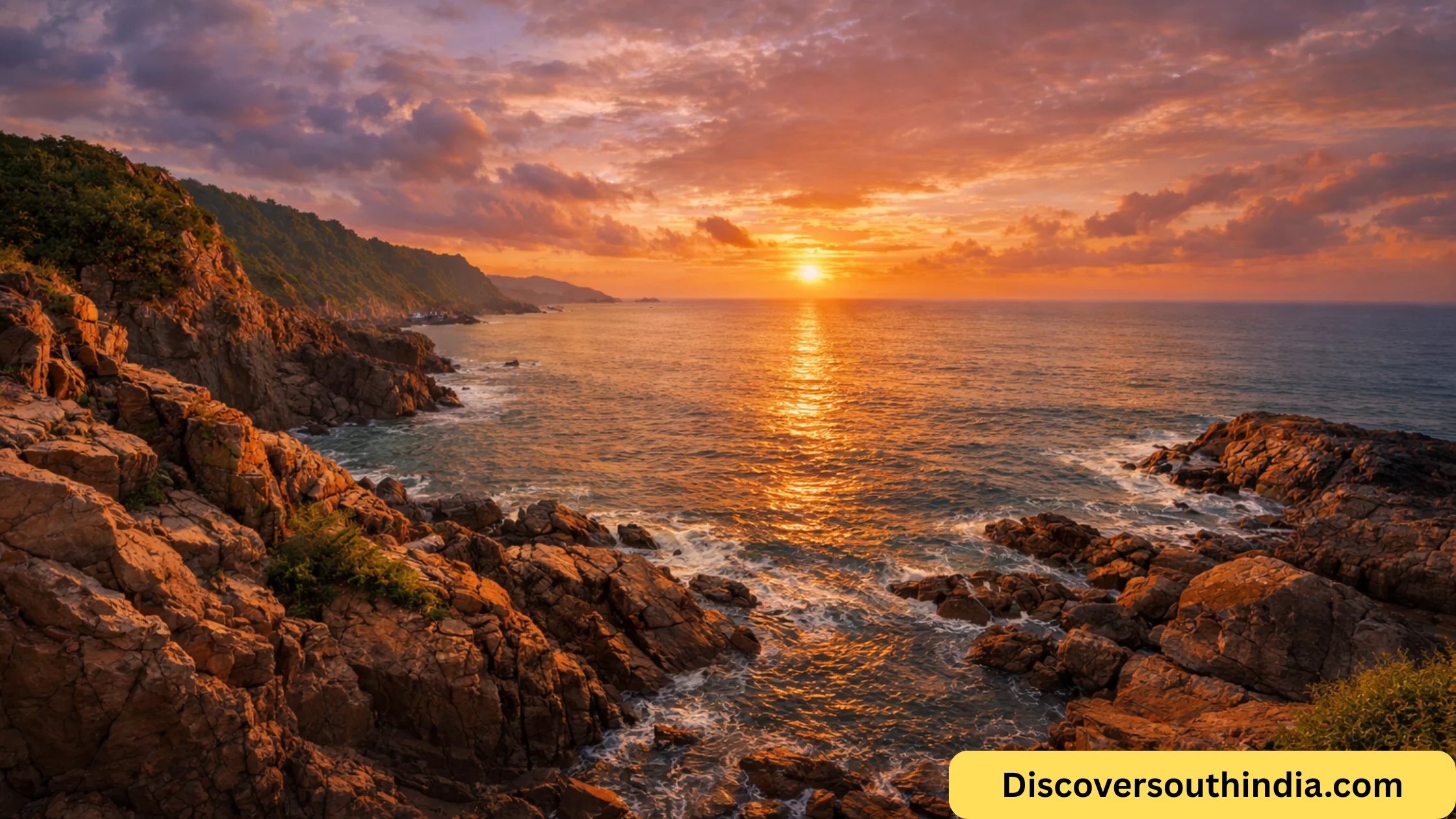 rocky sunset viewpoint beaches in Gokarna outskirts