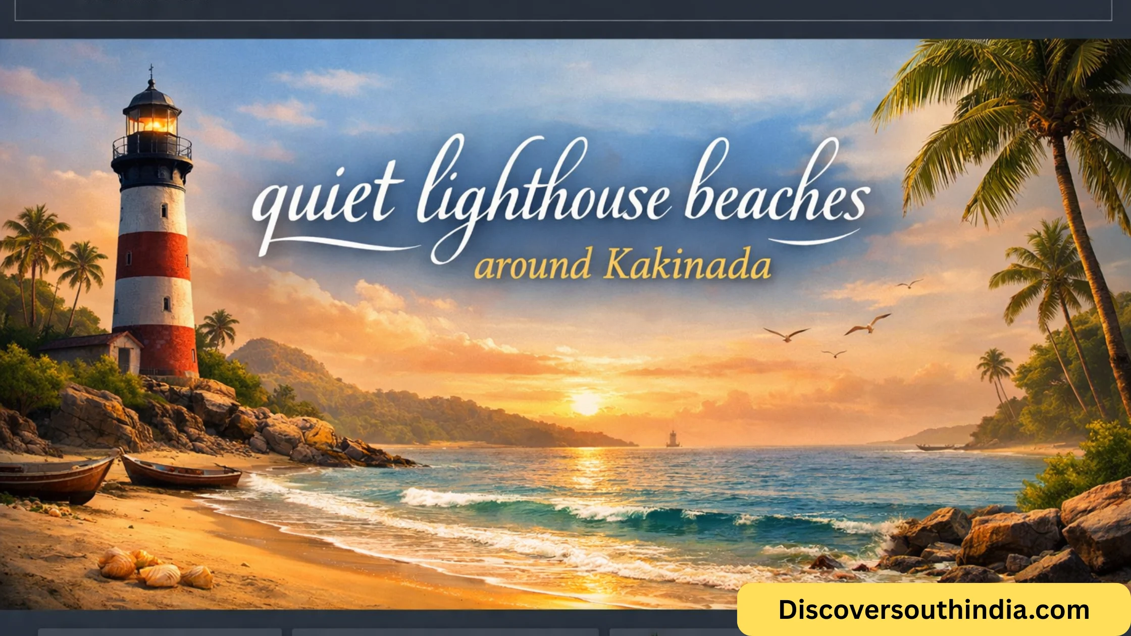 quiet lighthouse beaches around Kakinada