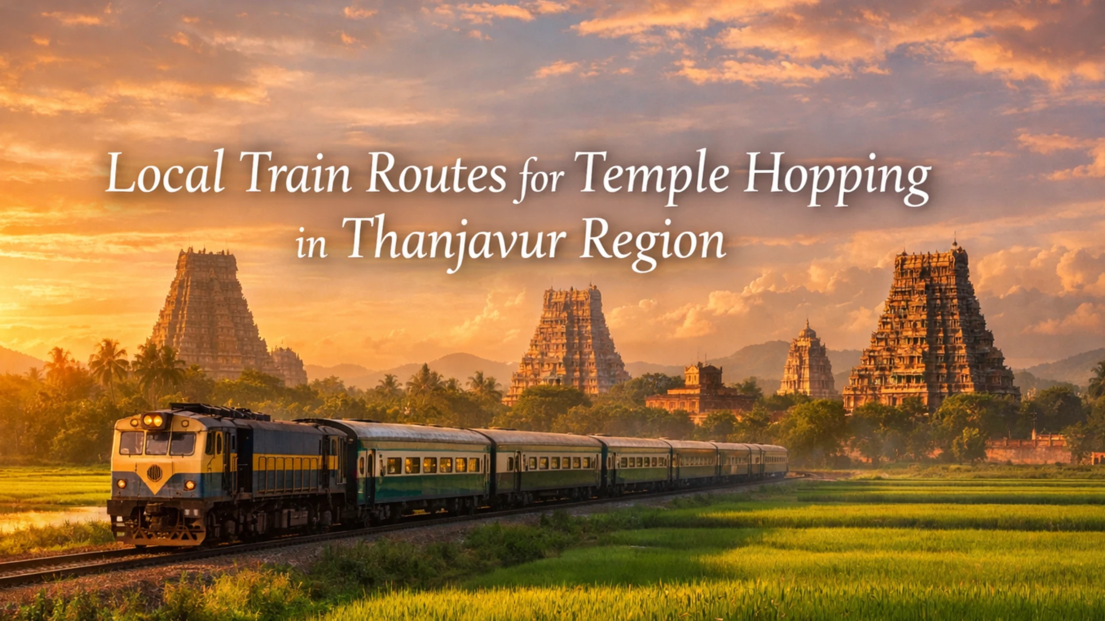 Local train routes for temple hopping in Thanjavur region