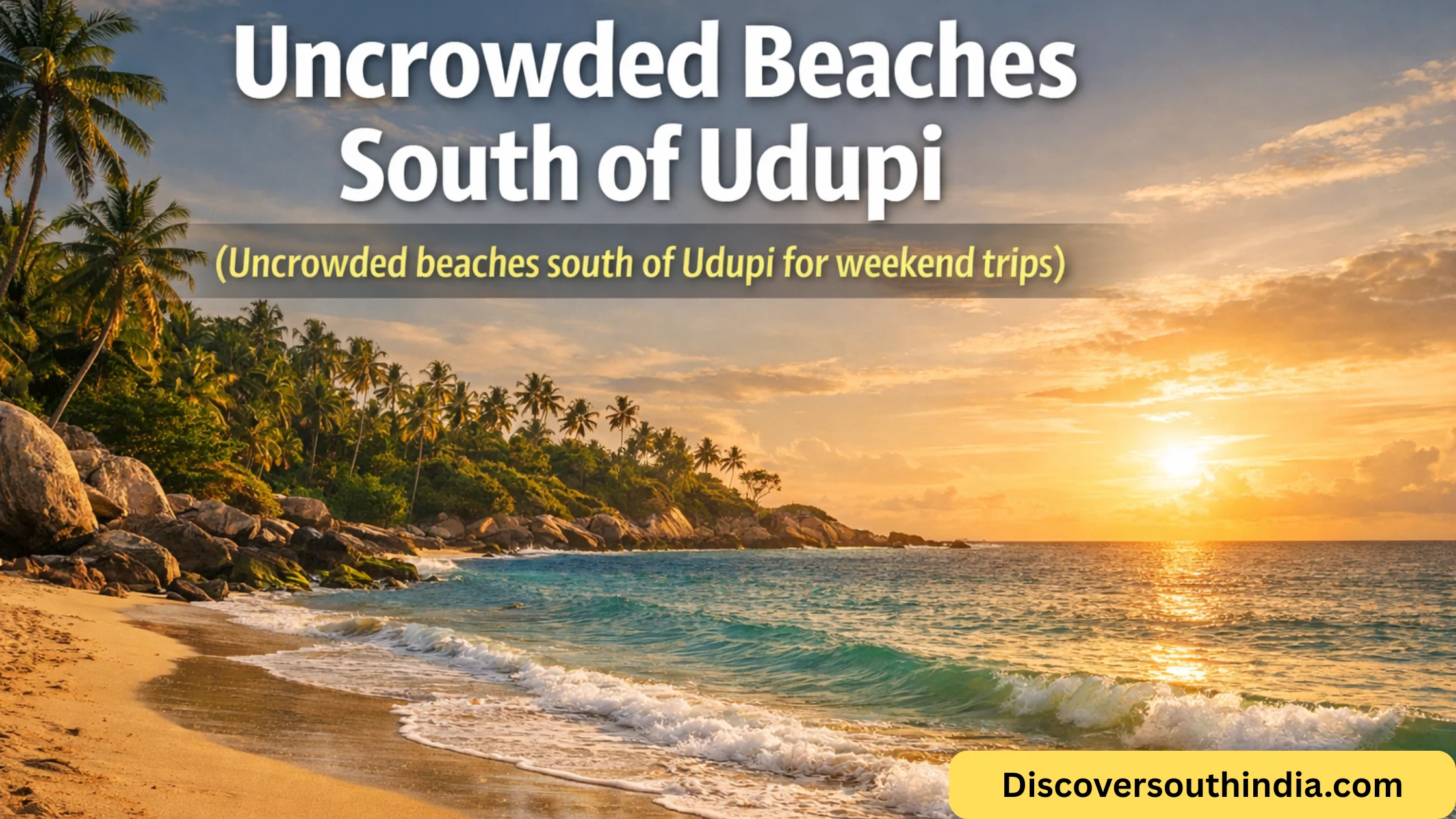 Uncrowded beaches south of Udupi for weekend trips
