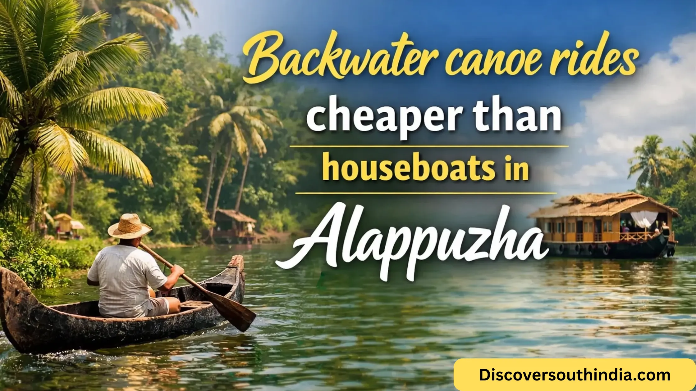 Backwater canoe rides cheaper than houseboats in Alappuzha