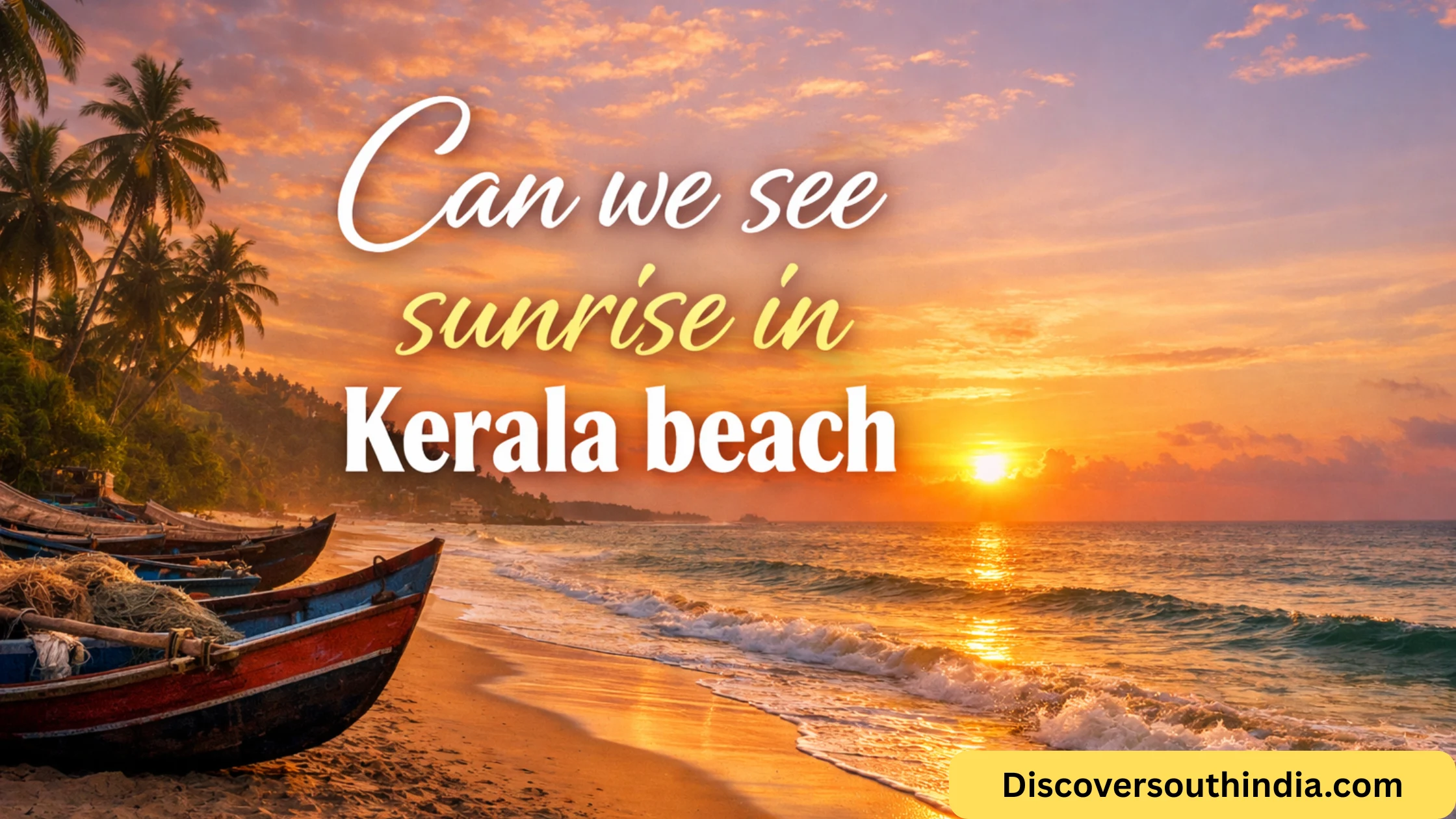 can we see sunrise in kerala beach