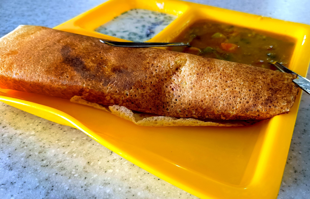 South Indian Masala Dosa with Sambar